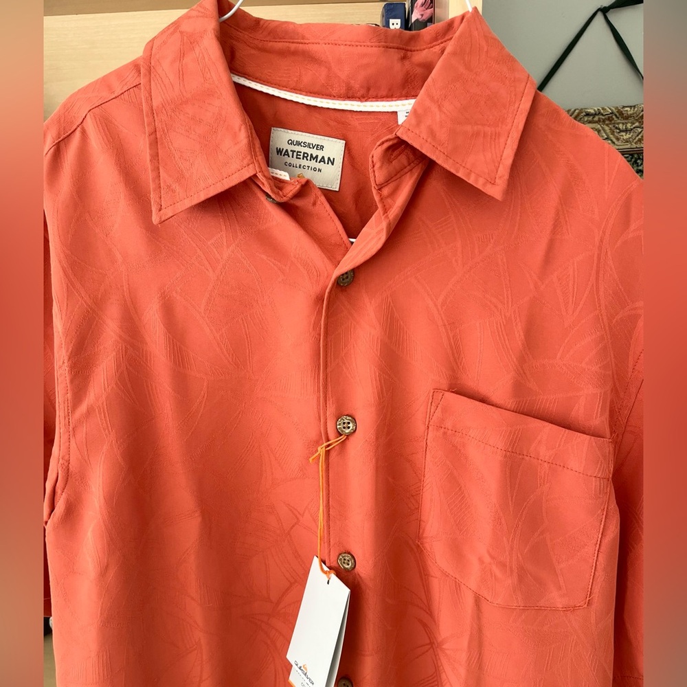 Quiksilver Waterman Apricot Shirt New With Tags